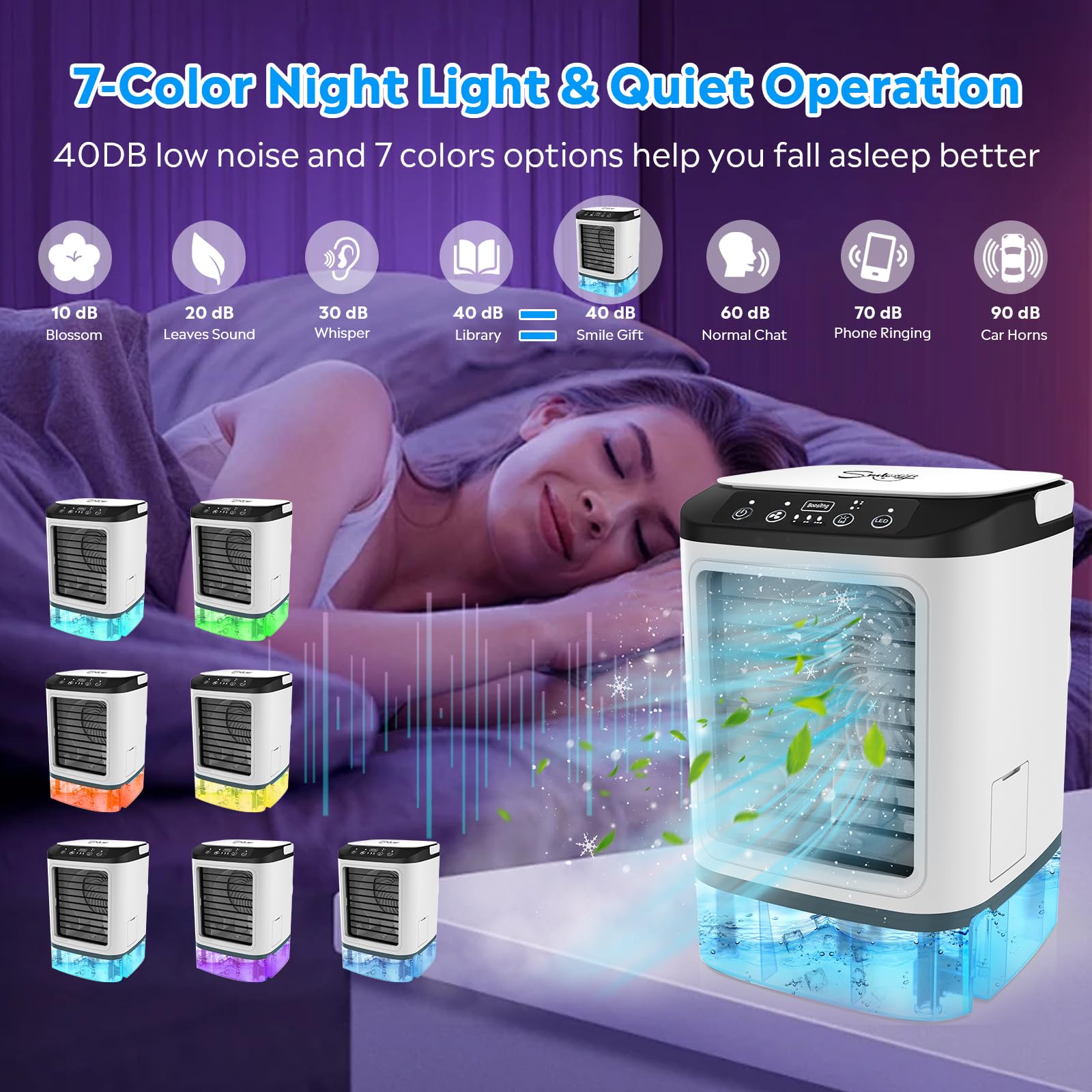Portable Mini Air Conditioner – 4-in-1 AC with Rapid Cooling & Adjustable Airflow for Home, Office, Travel