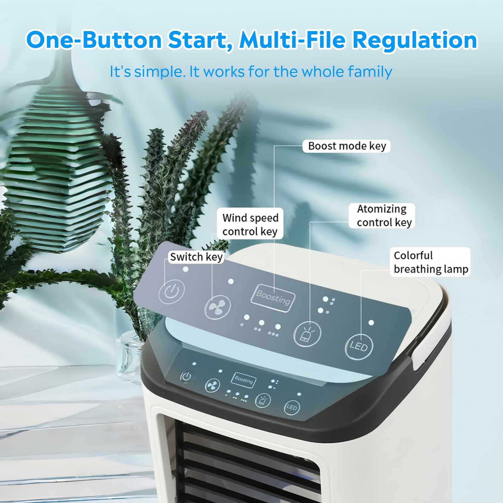 Portable Mini Air Conditioner – 4-in-1 AC with Rapid Cooling & Adjustable Airflow for Home, Office, Travel