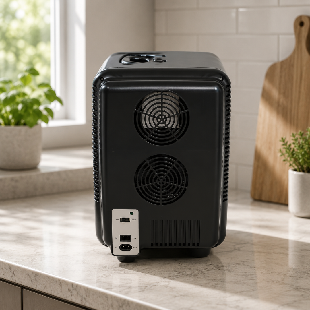 Compact ChillBox for Drinks and Snacks - Space-Saving Refrigerator