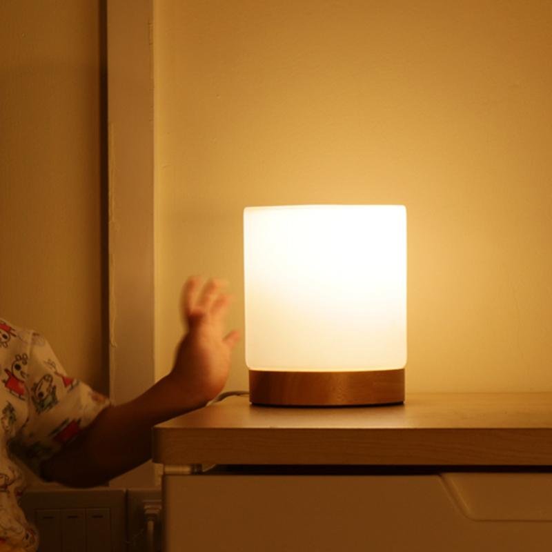 Stylish Touch-Activated Glass Lamp - 360° Ambient Light