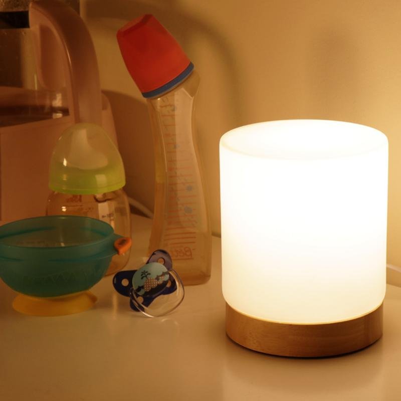 Stylish Touch-Activated Glass Lamp - 360° Ambient Light