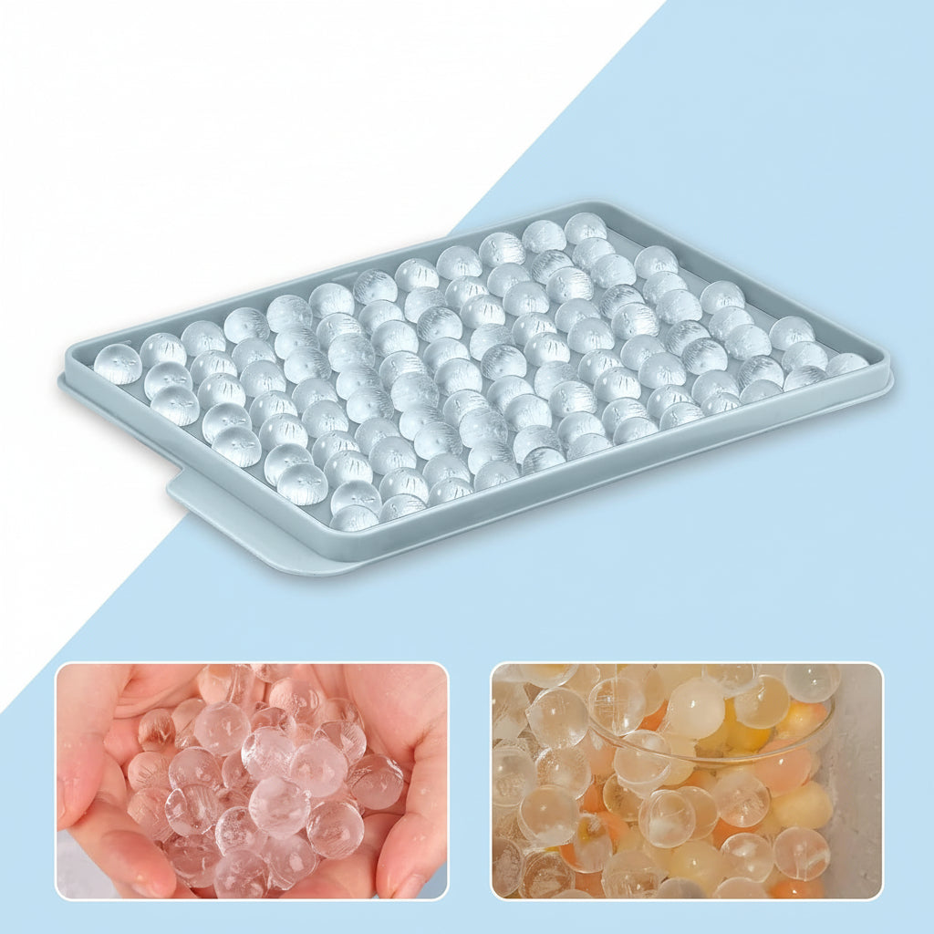 Compact Silicone Sphere Ice Maker with Lid for Bottles