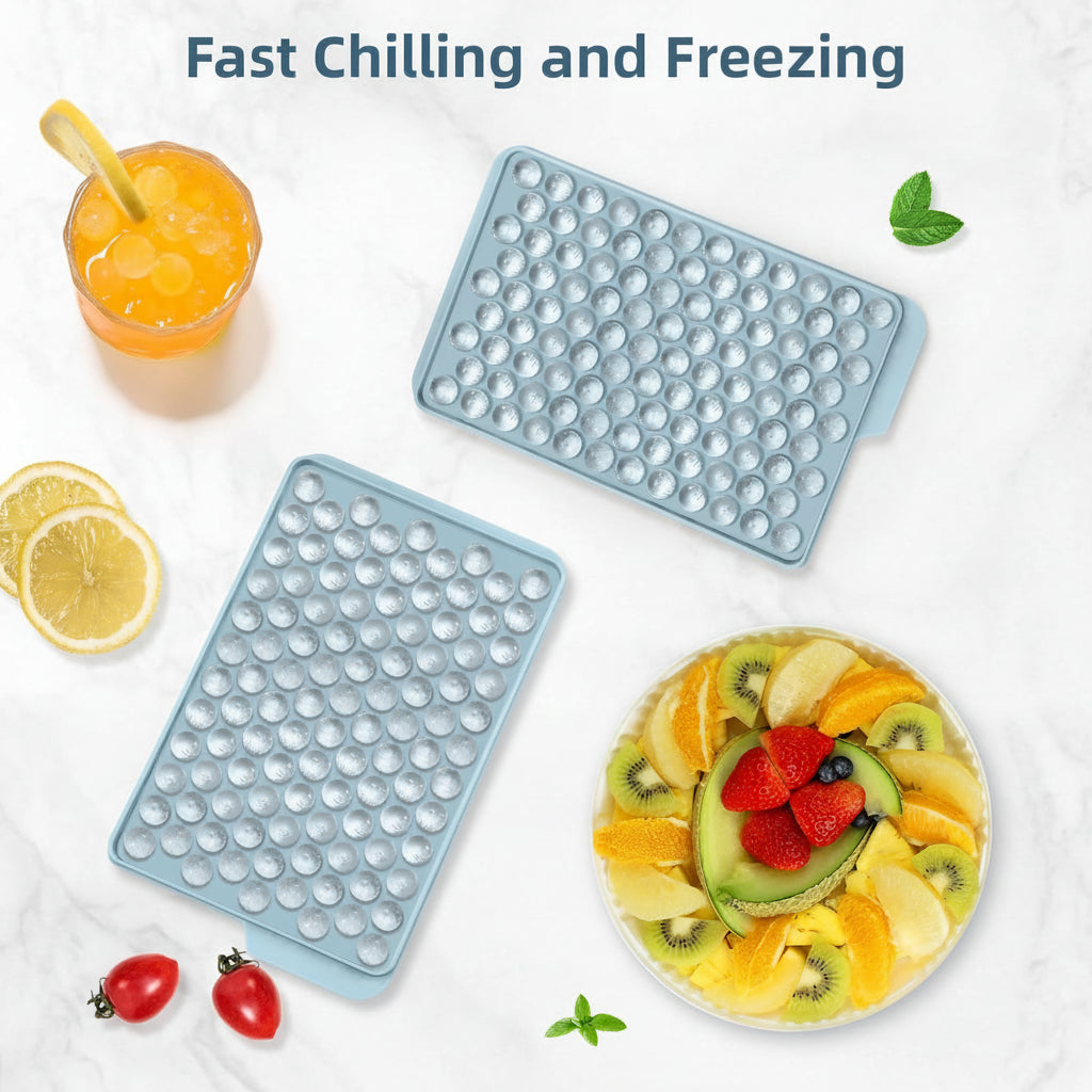 Compact Silicone Sphere Ice Maker with Lid for Bottles