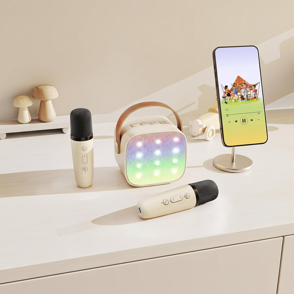 All-in-One Portable Karaoke Machine with Bluetooth and Mic Set
