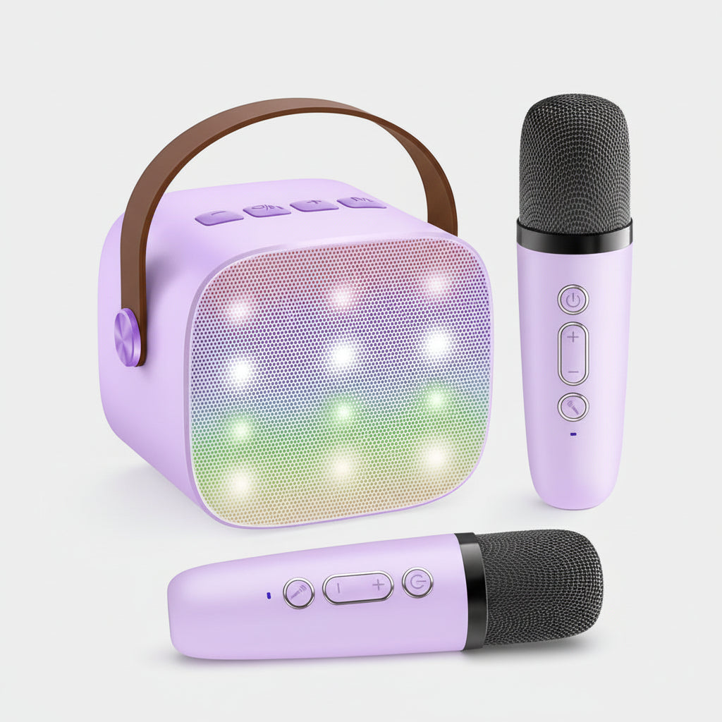 All-in-One Portable Karaoke Machine with Bluetooth and Mic Set