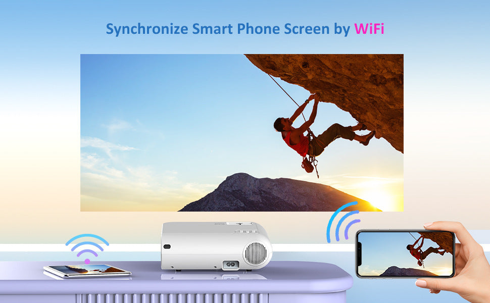 Portable Mini Projector – Full HD with Screen Mirroring for Outdoor Use