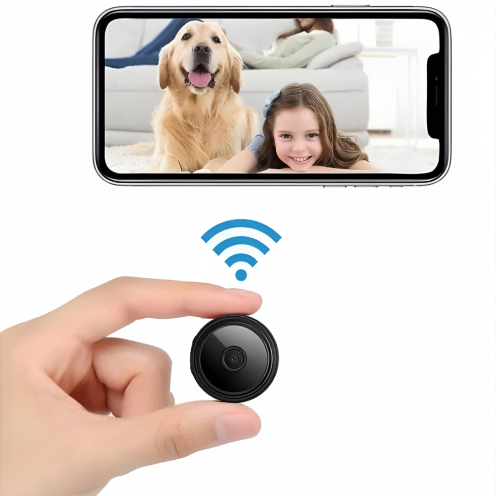 Compact Wireless Security Camera with HD Streaming and Night Vision