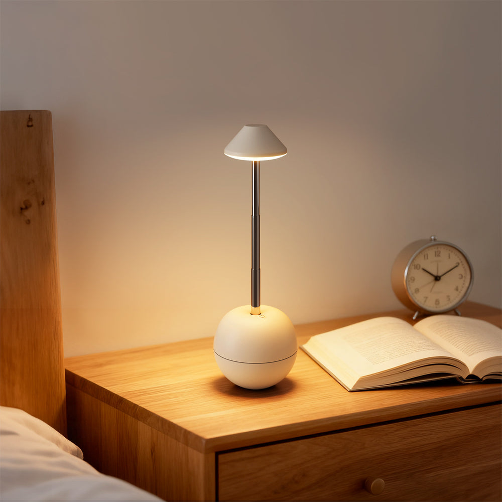 Sleek Rechargeable LED Lamp - Height Adjustable for Any Space