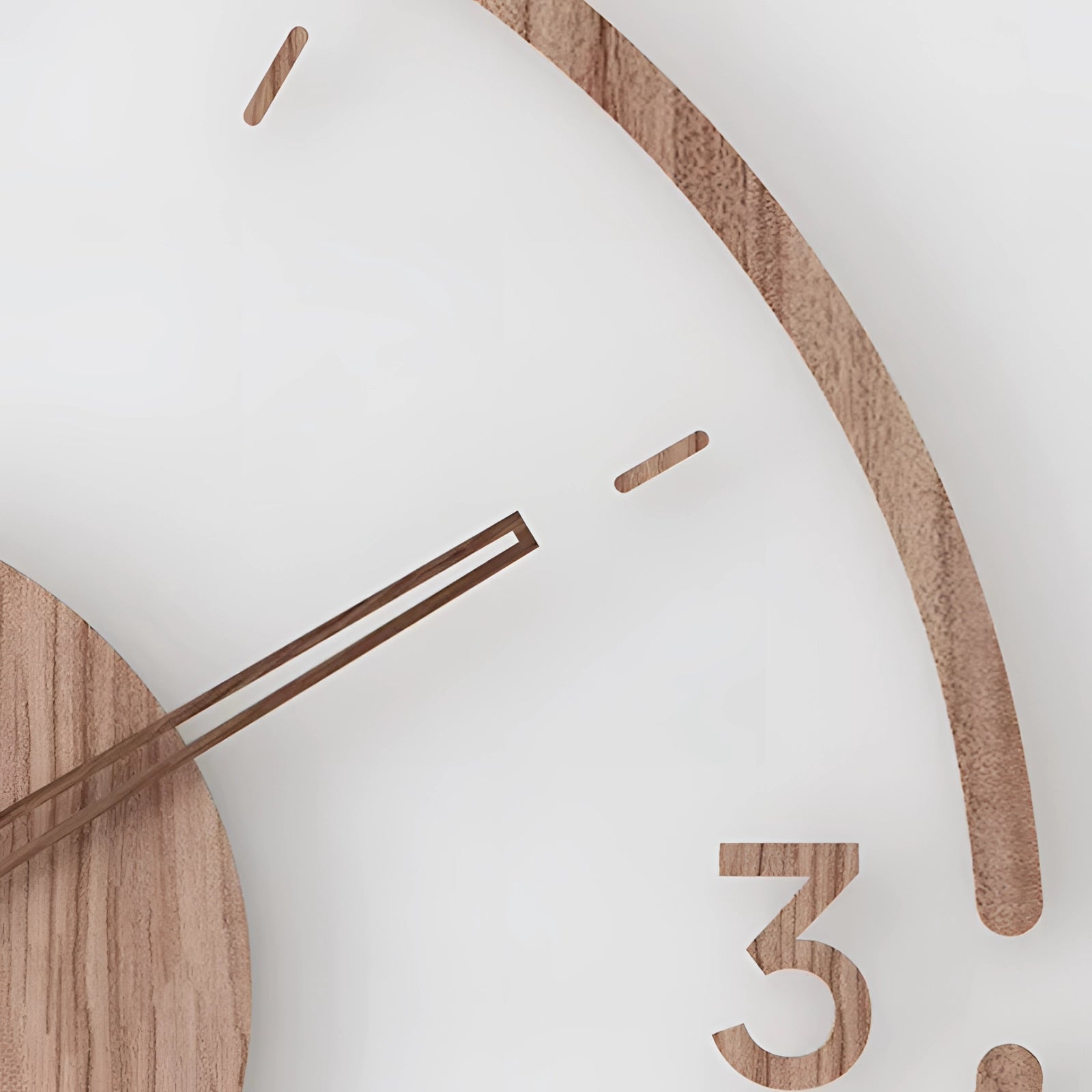Large Silent Quartz Wall Clock – Modern Wooden Minimalist Decor