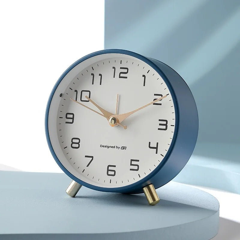 Scandinavian Style Table Clock with Silent Sweep Mechanism