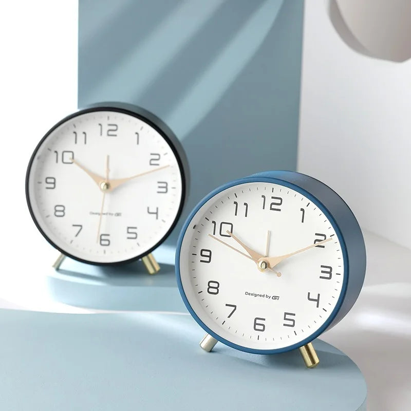 Scandinavian Style Table Clock with Silent Sweep Mechanism