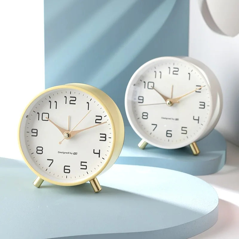 Scandinavian Style Table Clock with Silent Sweep Mechanism