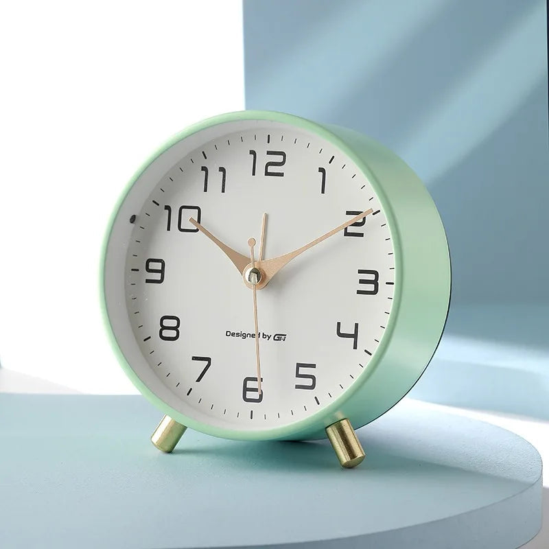 Scandinavian Style Table Clock with Silent Sweep Mechanism