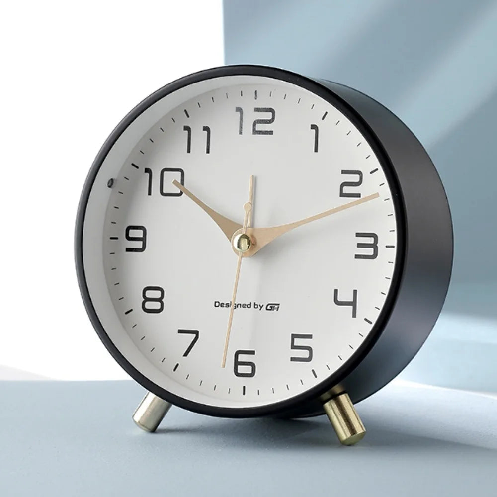 Scandinavian Style Table Clock with Silent Sweep Mechanism