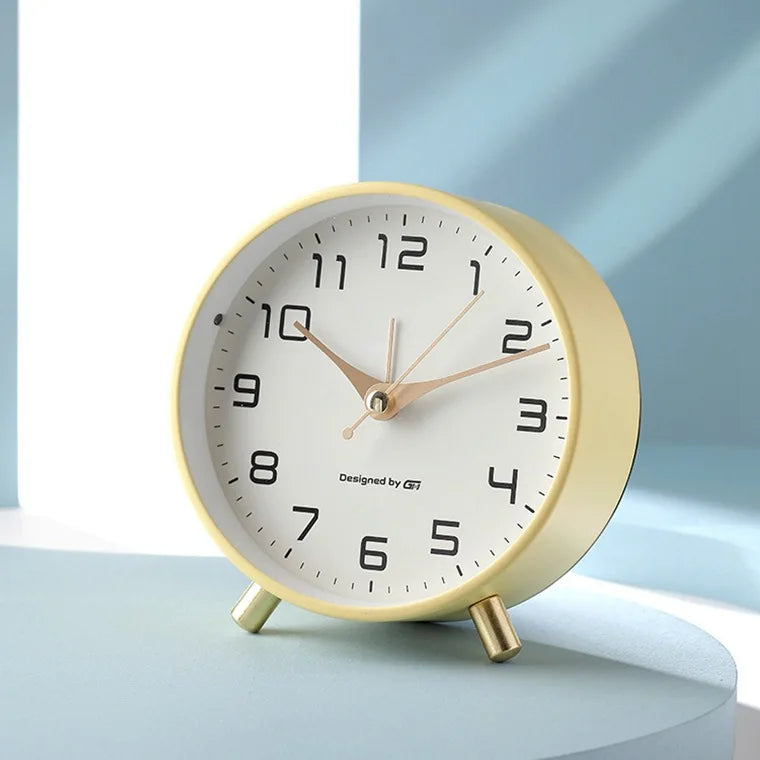 Scandinavian Style Table Clock with Silent Sweep Mechanism