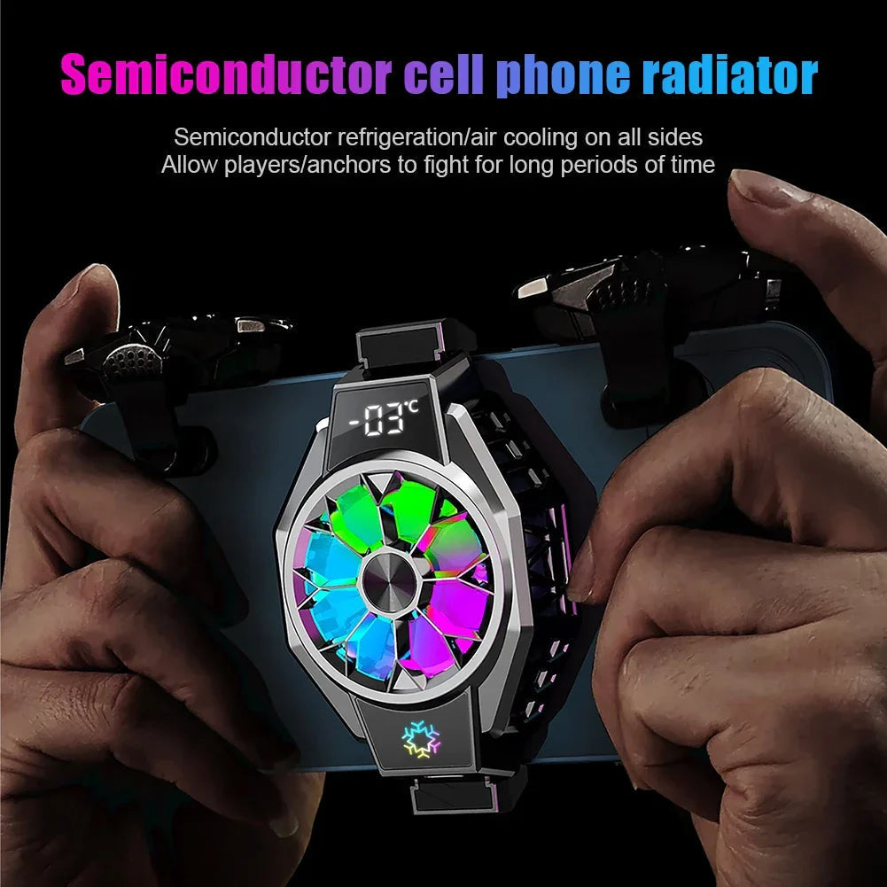 Portable Clip-On Fan with Smart Temperature Indicator for Mobile Devices