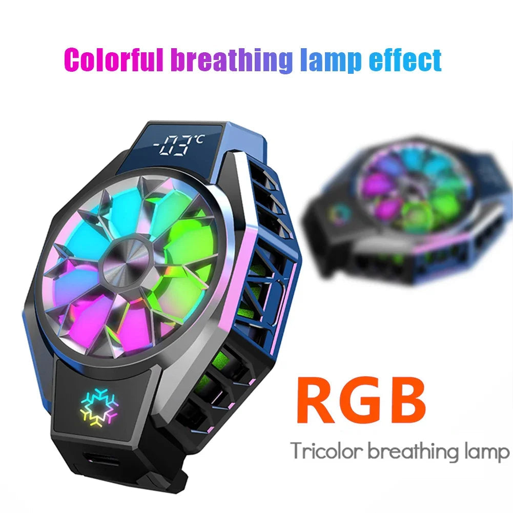 Portable Clip-On Fan with Smart Temperature Indicator for Mobile Devices