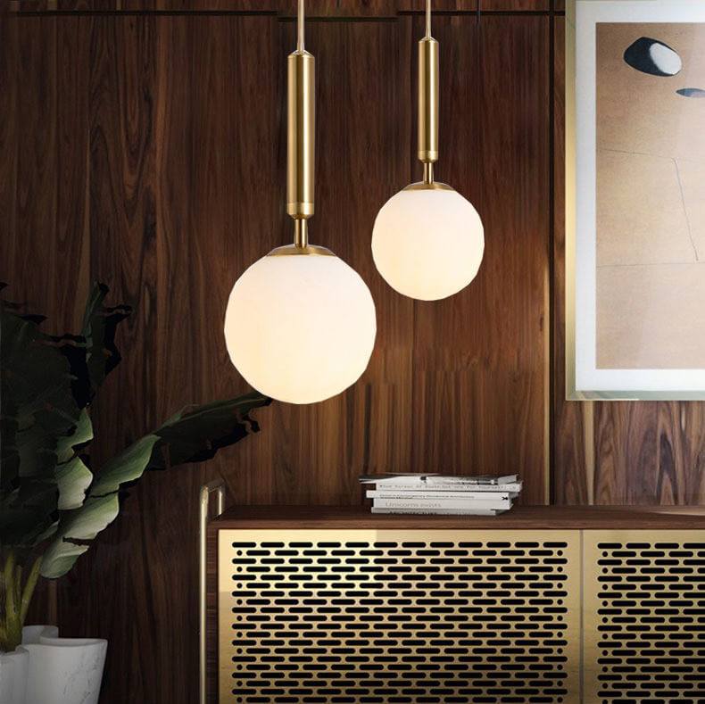 Taavita LED Kitchen Hanging Lights - Modern Glass Ball Light Fixtures