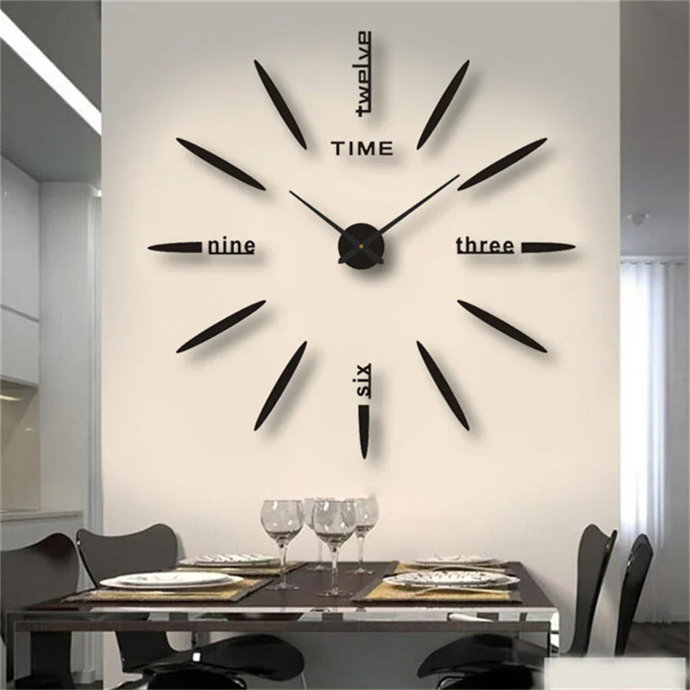 Large Wall Clock with Mirror Finish – Stylish Acrylic Design for Home