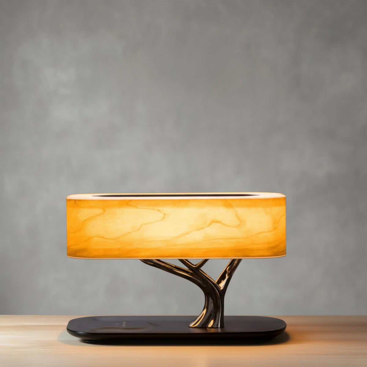 Versatile LED Lamp with Wireless Charging & Speaker Functionality