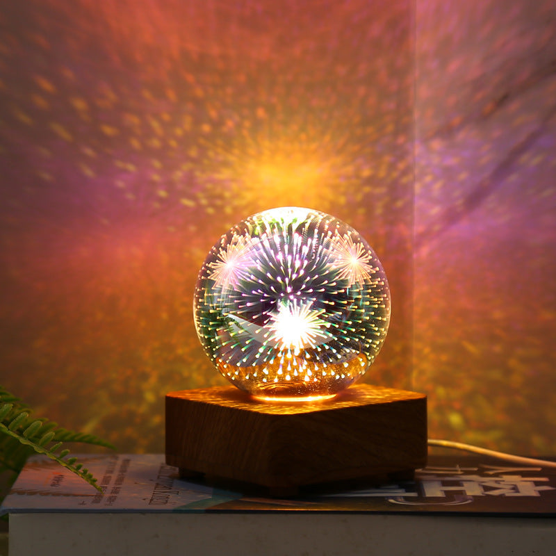 Chic USB-Driven LED Table Lamp with Glass Dome for Home Decor