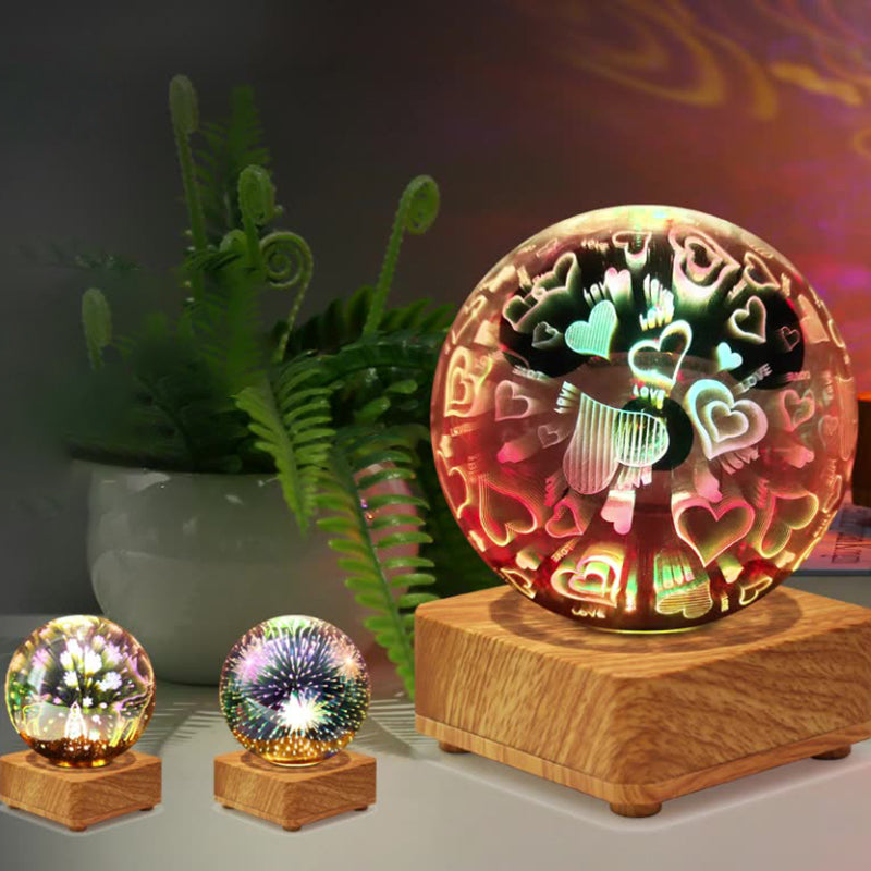 Chic USB-Driven LED Table Lamp with Glass Dome for Home Decor