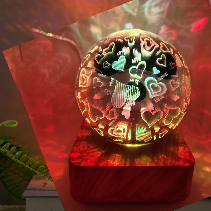 Chic USB-Driven LED Table Lamp with Glass Dome for Home Decor