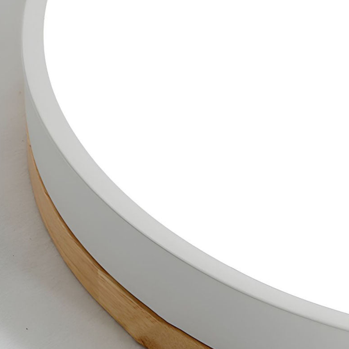 Natural Wood and Metal LED Ceiling Light - 30cm, 40cm, 50cm - 3000K Warm White - Hardwired - 220V