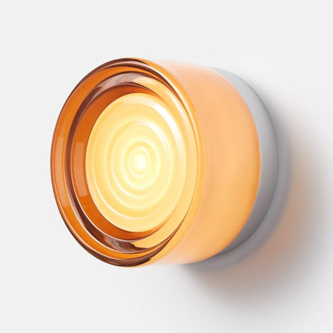 Contemporary Glass Wall Light Fixture | Amber, Smoked, Jade & White | Black, White & Satin Nickel | IP22 | 5W