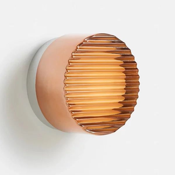 5W Glass and Metal LED Wall Light - IP20 Rated, 13.5cm