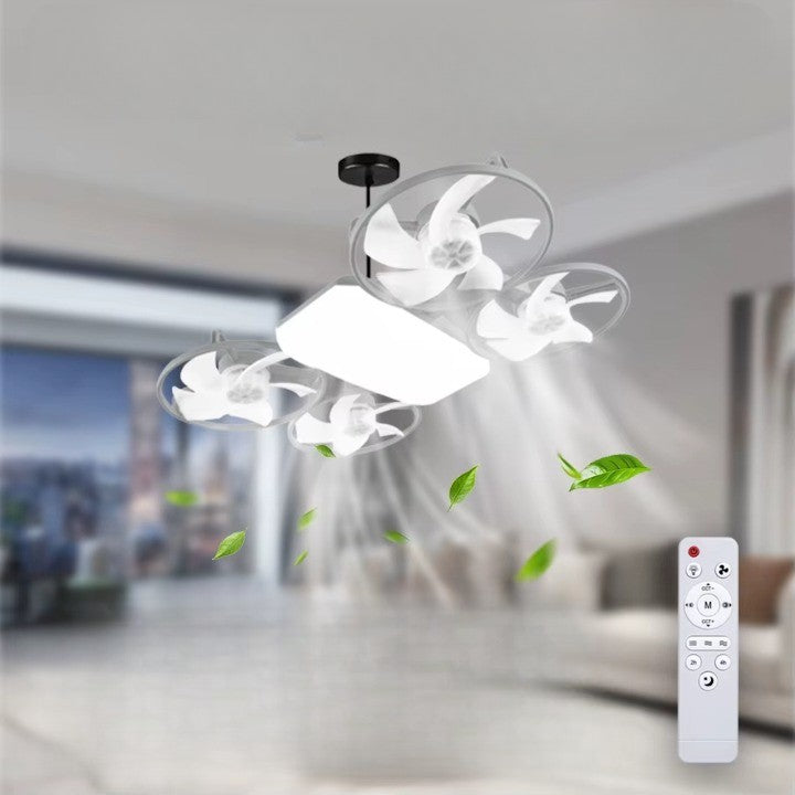 Flush Mount LED Ceiling Fan with Dimmable Lighting – Space-Saving Comfort