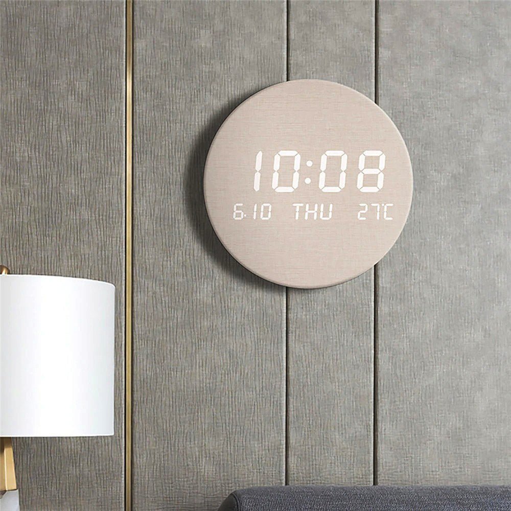 Sleek Rechargeable Wall Clock – Modern Minimalist Design for Easy Style