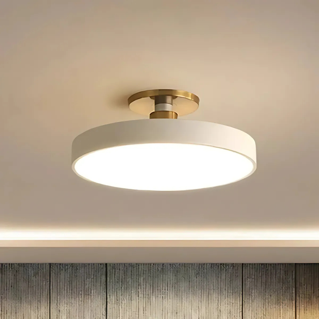 Dimmable LED Flush Mount Ceiling Light – Scandinavian Minimalist Design
