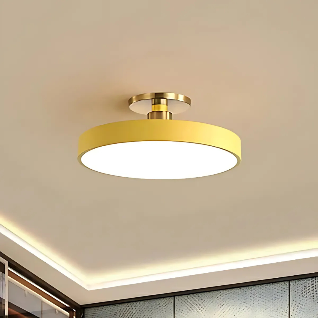 Dimmable LED Flush Mount Ceiling Light – Scandinavian Minimalist Design