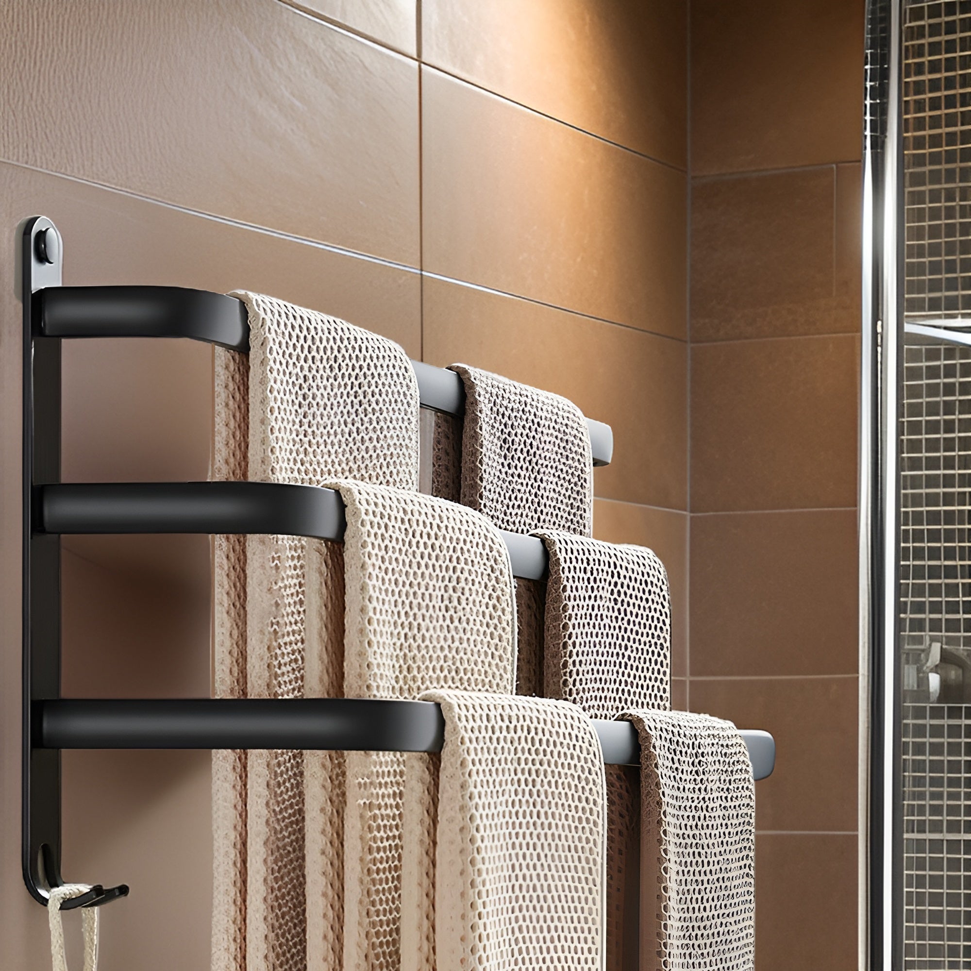 Aluminium Towel Holder for Wall | 2 or 3 Bars | Rust-Proof | Space-Saving