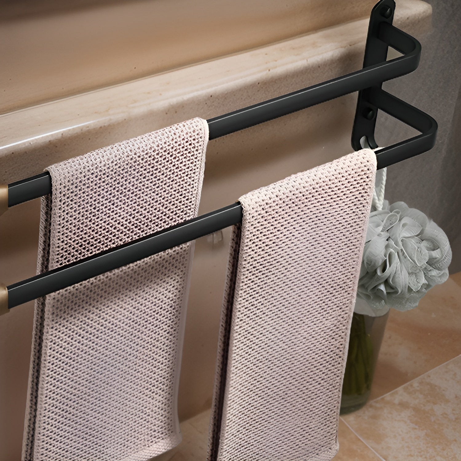 Aluminium Towel Holder for Wall | 2 or 3 Bars | Rust-Proof | Space-Saving