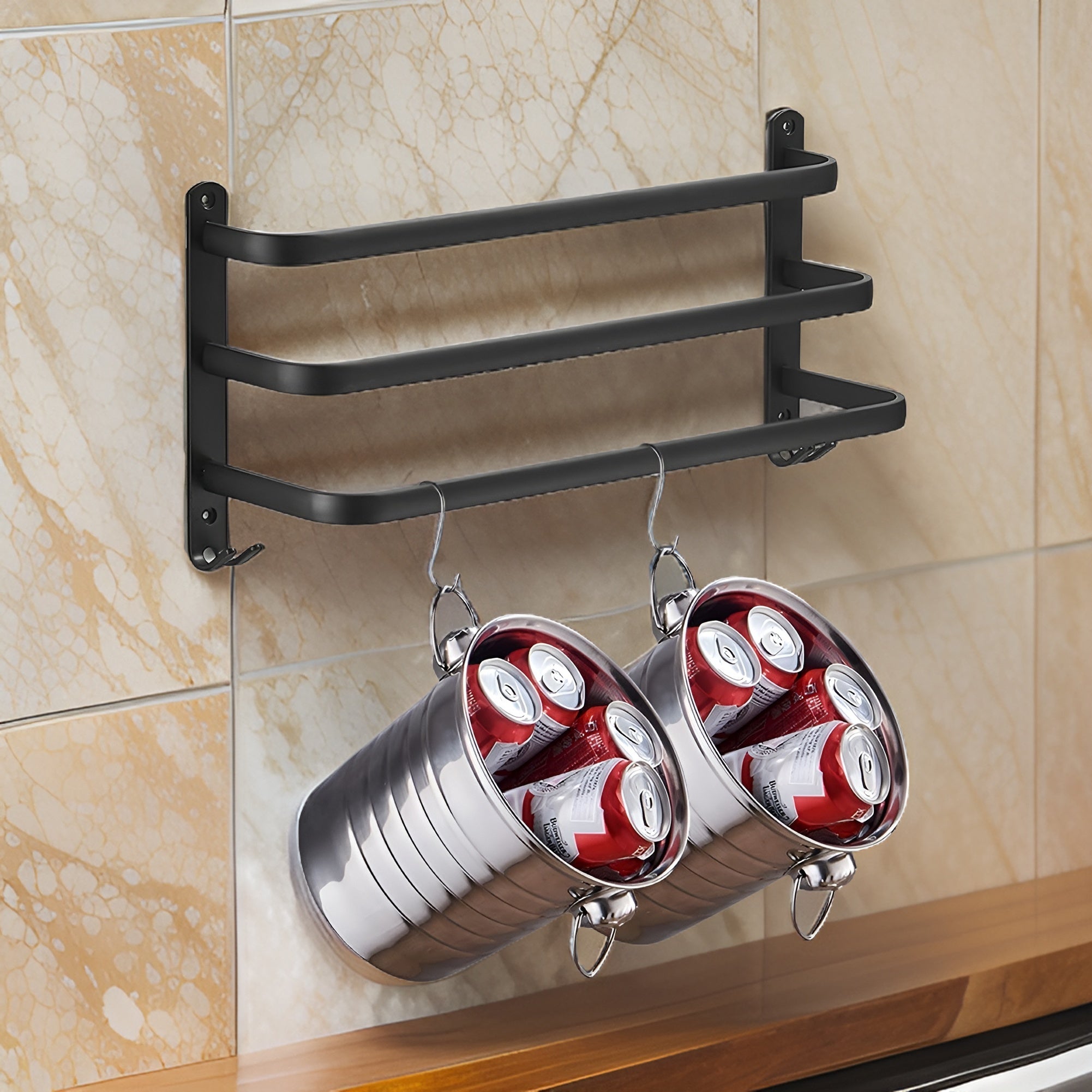 Aluminium Towel Holder for Wall | 2 or 3 Bars | Rust-Proof | Space-Saving