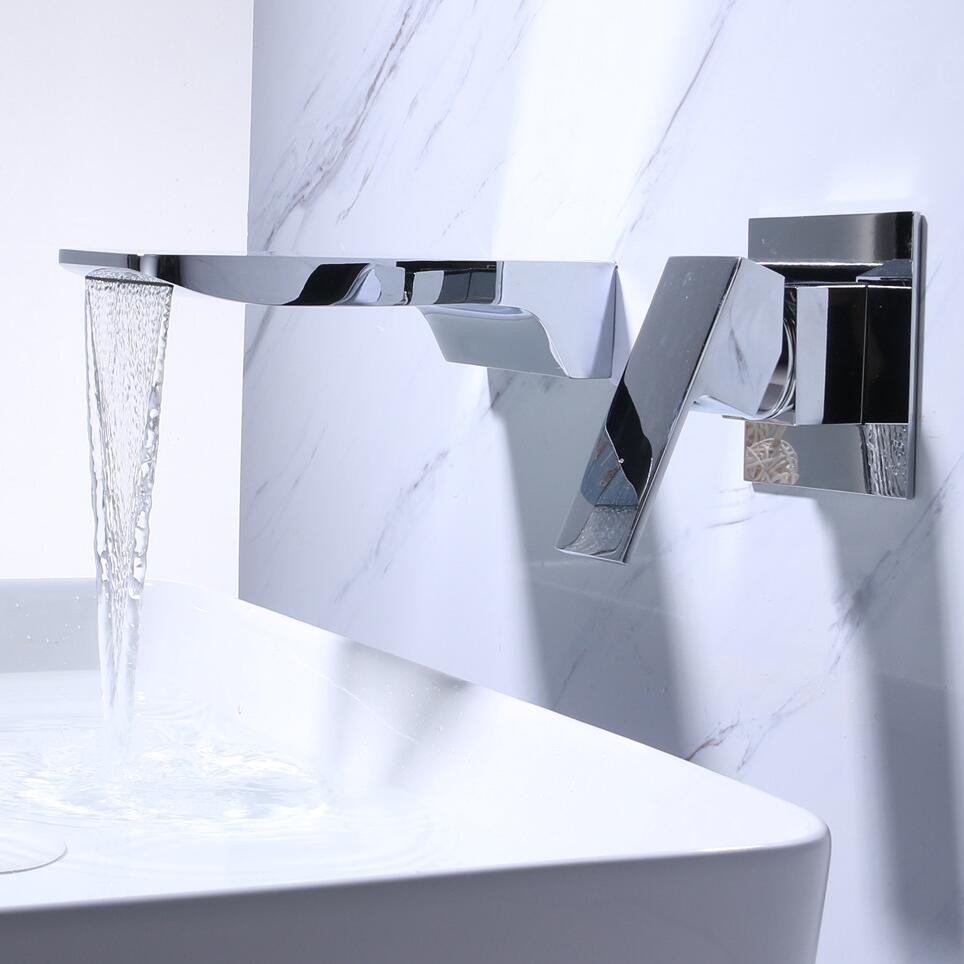 Touchless Wall-Mounted Faucet with Adjustable Features and Sleek Style