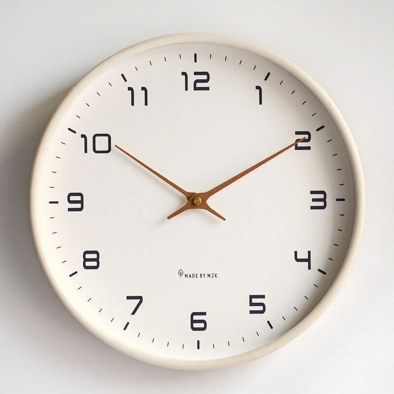 Large Silent Wooden Clock with Minimalist Design for Modern Interiors