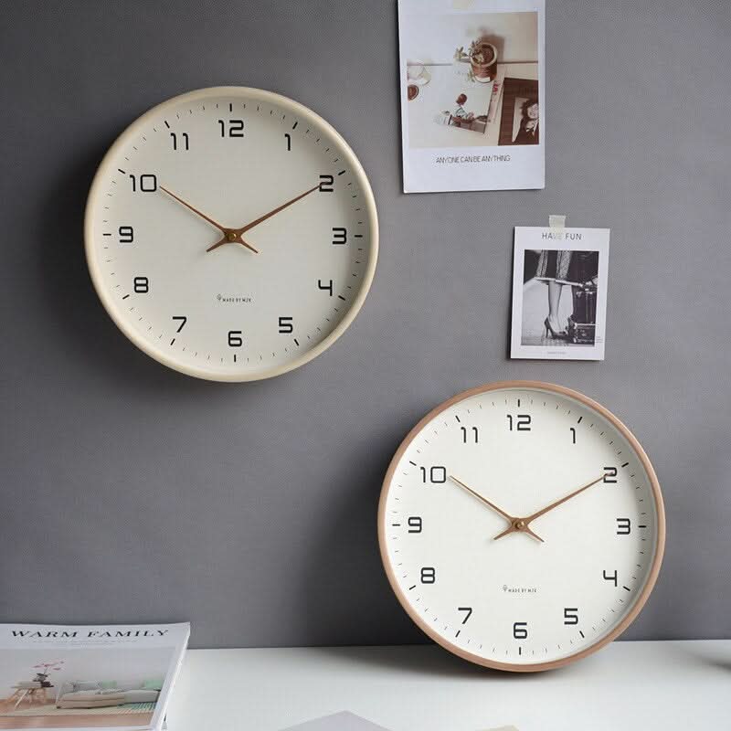 Large Silent Wooden Clock with Minimalist Design for Modern Interiors
