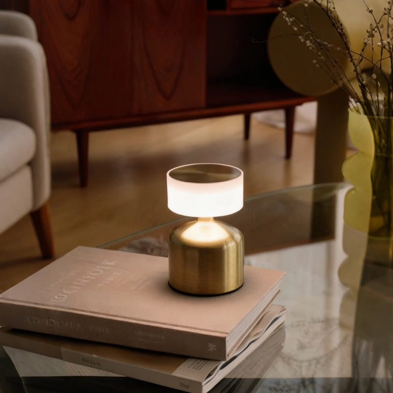 Stylish Rechargeable Table Lamp with Adjustable Brightness