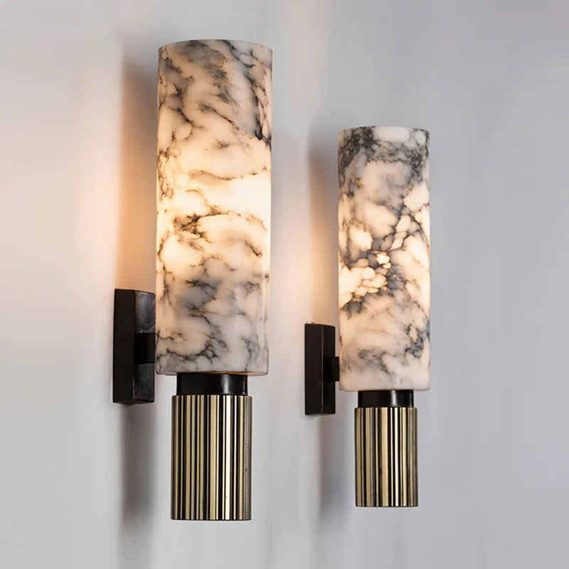 Sophisticated Marble Wall Sconce for Timeless Elegance