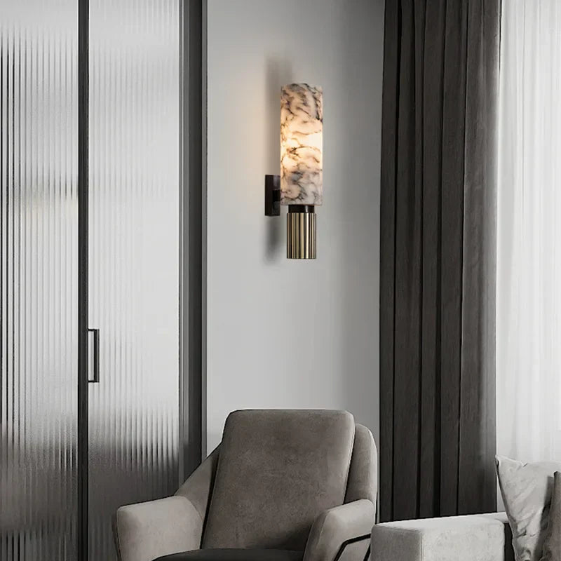 Sophisticated Marble Wall Sconce for Timeless Elegance