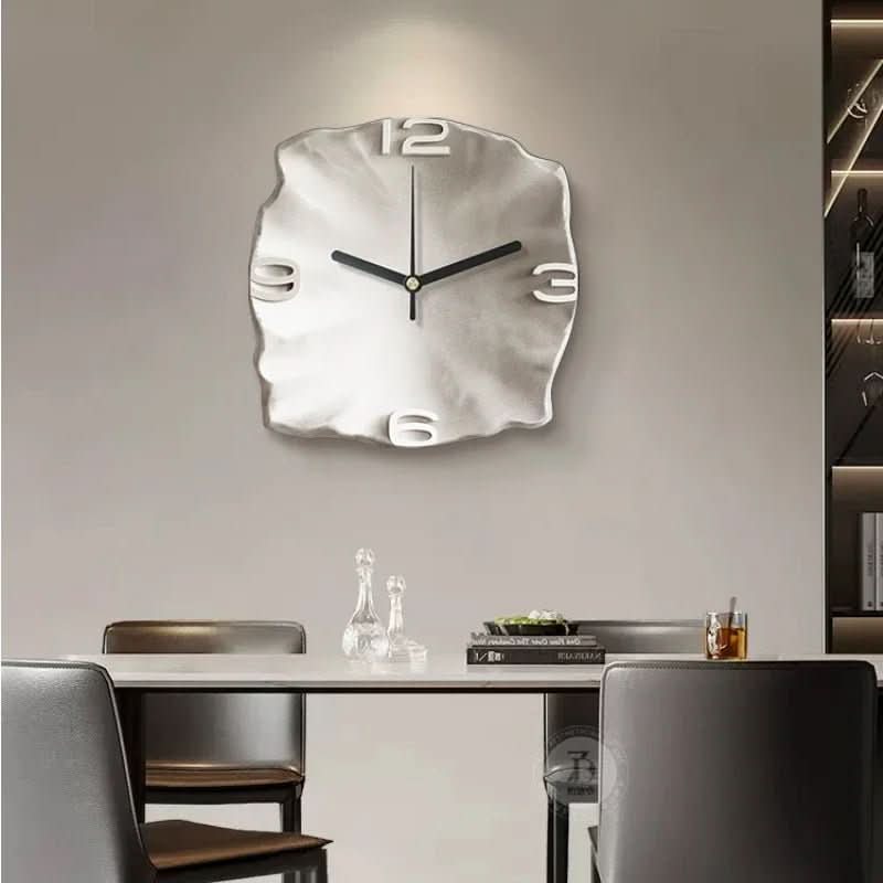 Elegant 20-Inch Sandstone-Inspired Wall Clock with Silent Mechanism