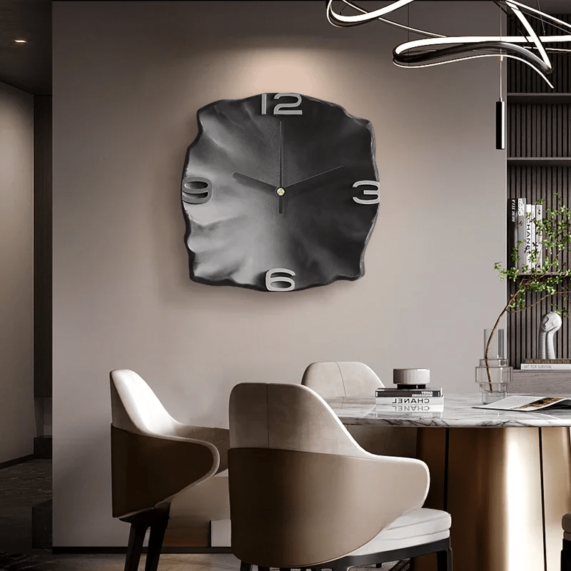 Elegant 20-Inch Sandstone-Inspired Wall Clock with Silent Mechanism