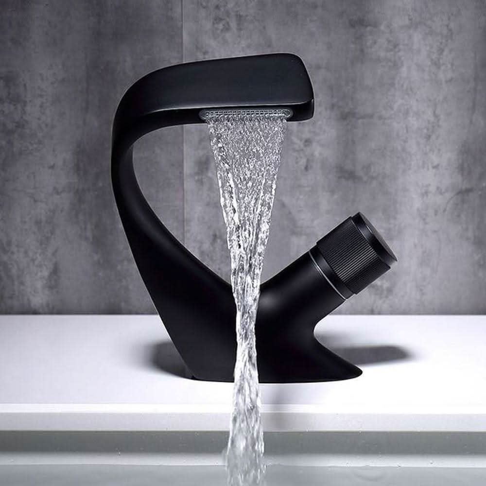 AquaVista Luxury Brass Waterfall Faucet for Modern Bathrooms