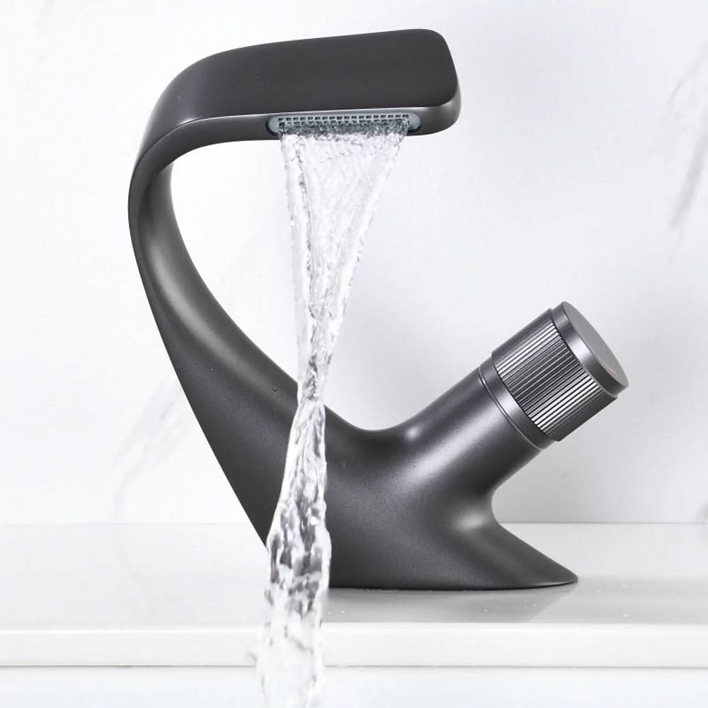 AquaVista Luxury Brass Waterfall Faucet for Modern Bathrooms