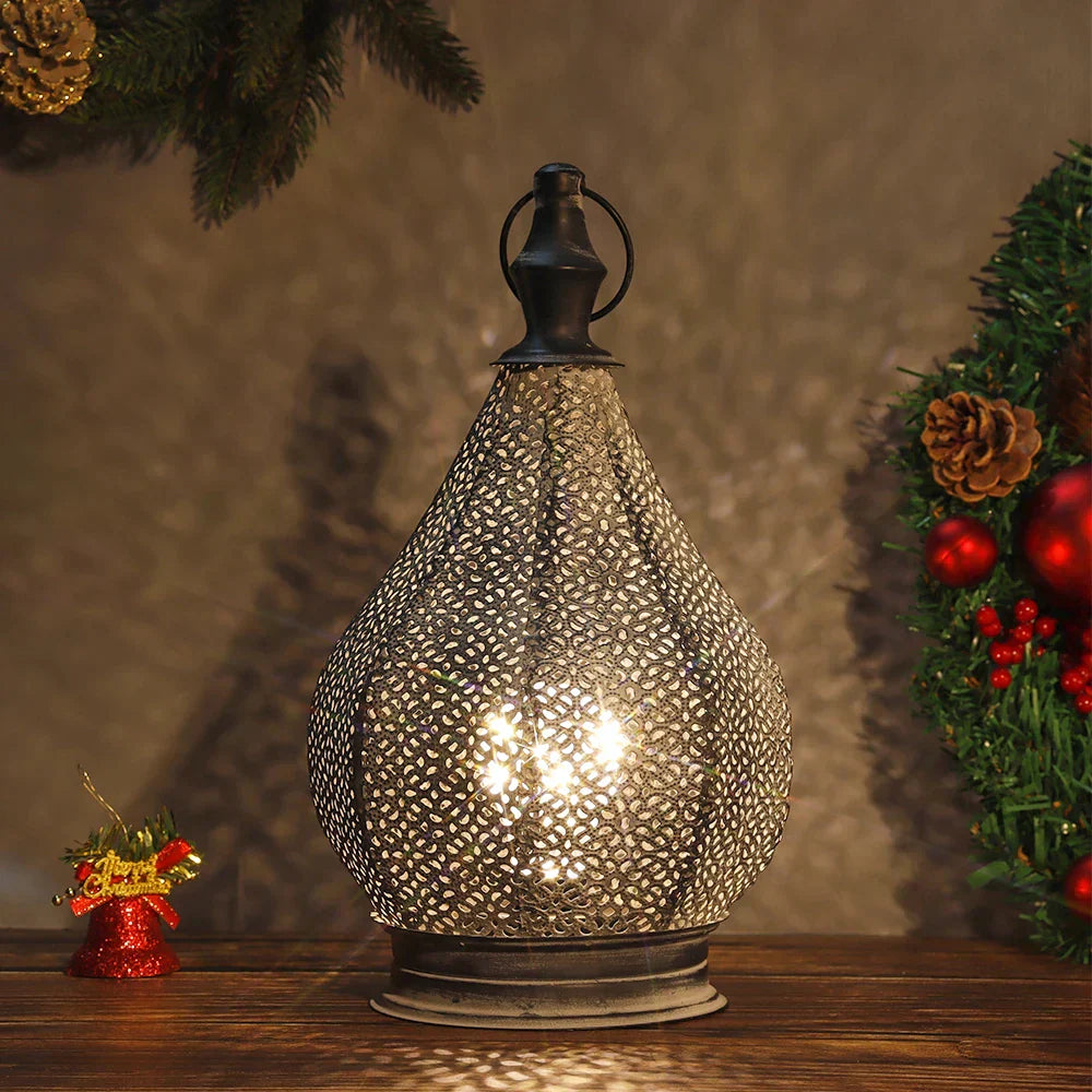 Intricate Patterned Table Lamp in Moroccan Style | Cozy Illumination for Any Space