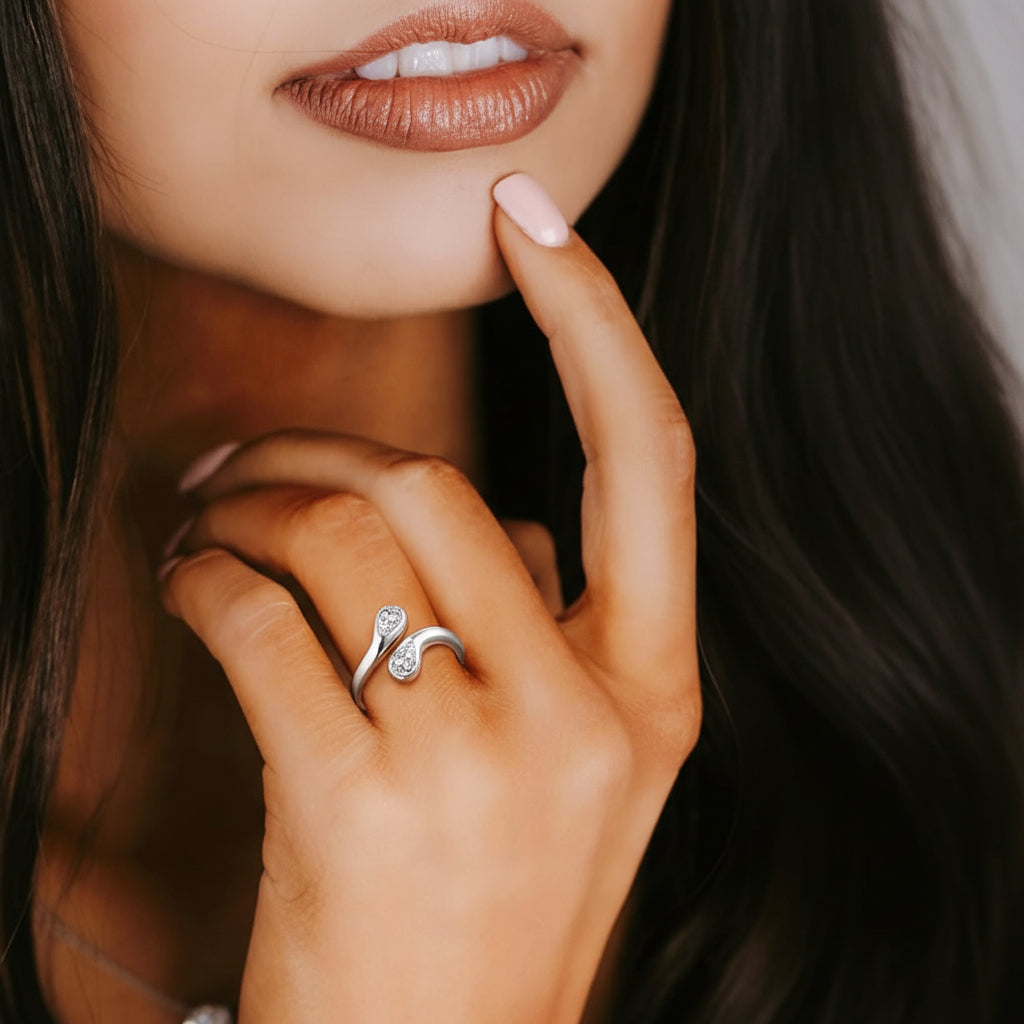 Elegant Personalized Birthstone Ring with Adjustable Fit