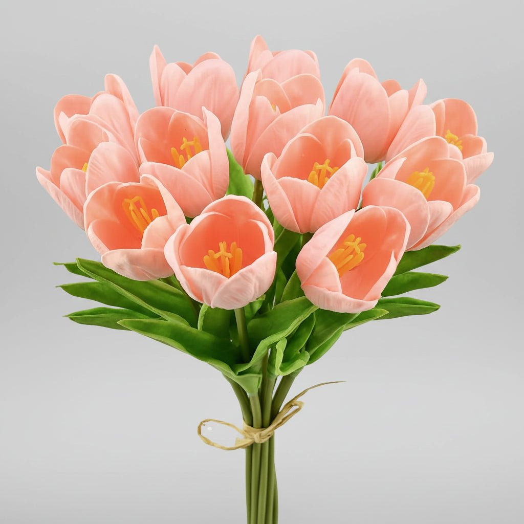 Elegant Faux Tulip Bouquet with Flexible Stems for Every Occasion